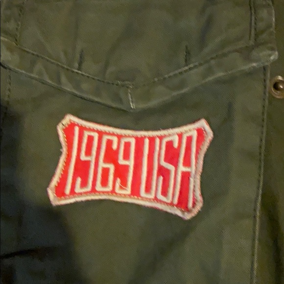 GAP Military Jacket with hidden hood and Patches - Picture 7 of 11